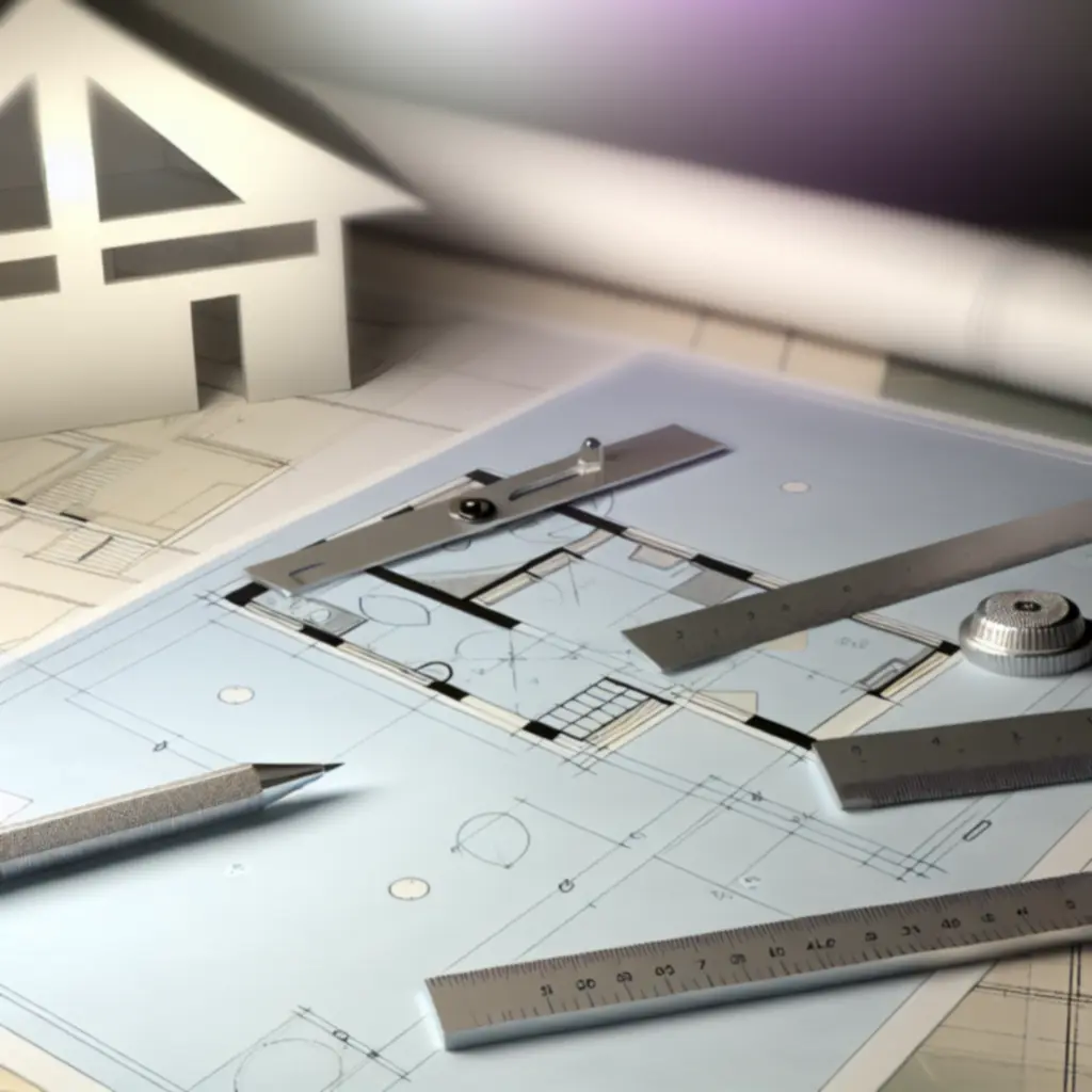 Architektoniczny rysunek układu funkcjonalnego domu, prezentujący starannie rozplanowane pomieszczenia.