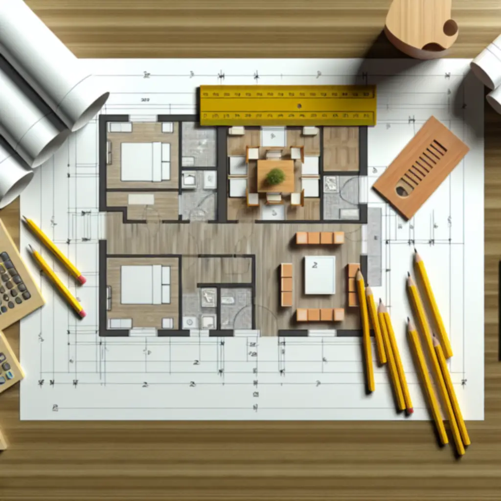 Szczegółowy, nowoczesny układ architektoniczny przygotowany przez studio  homeestivo